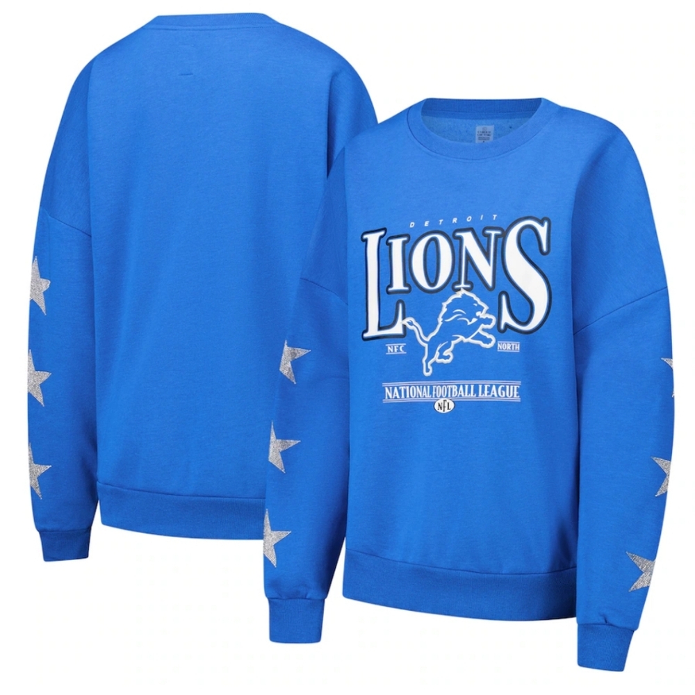 Detroit Lions GAMEDAY COUTURE NFL Oversized Premium Sweater Size: Medium